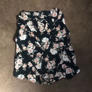 Forever 21 Floral Long Sleeve w/ neck cutout